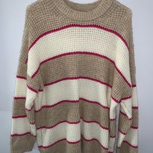 Oversized striped sweater